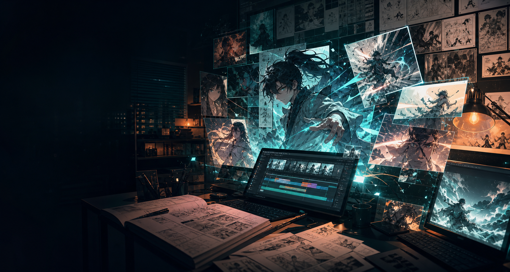 AI 漫剧制作工作室主视觉